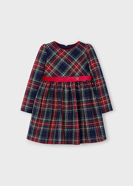 Red Sash Plaid Dress image 0