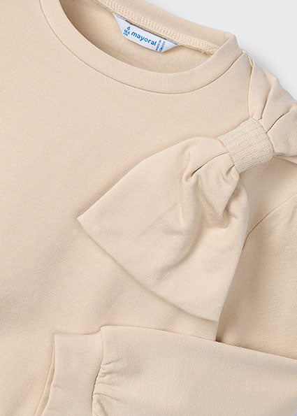 Bow Detail Sweatshirt & Sparkle Legging Set