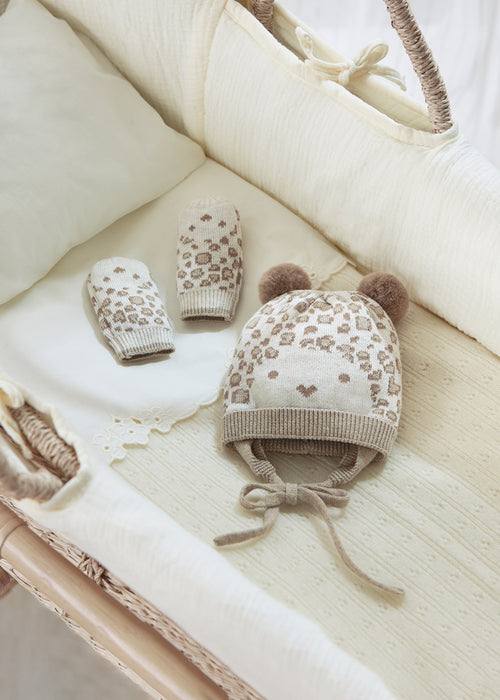 Leopard Hat & Mitten Set image 3