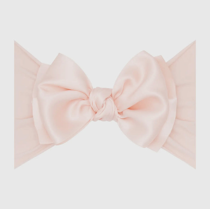 Baby Bling Satin FAB soft nylon headband with satin bow