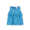 Denim Fruit Ruffle Dress & Bloomers Set image 0