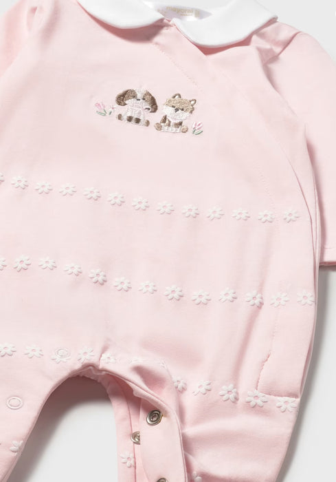 Mayoral Baby Girl Pink Puppy Footie Baby Rose