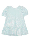 Shimmer & Sparkle Teal Sequin Dress image 1