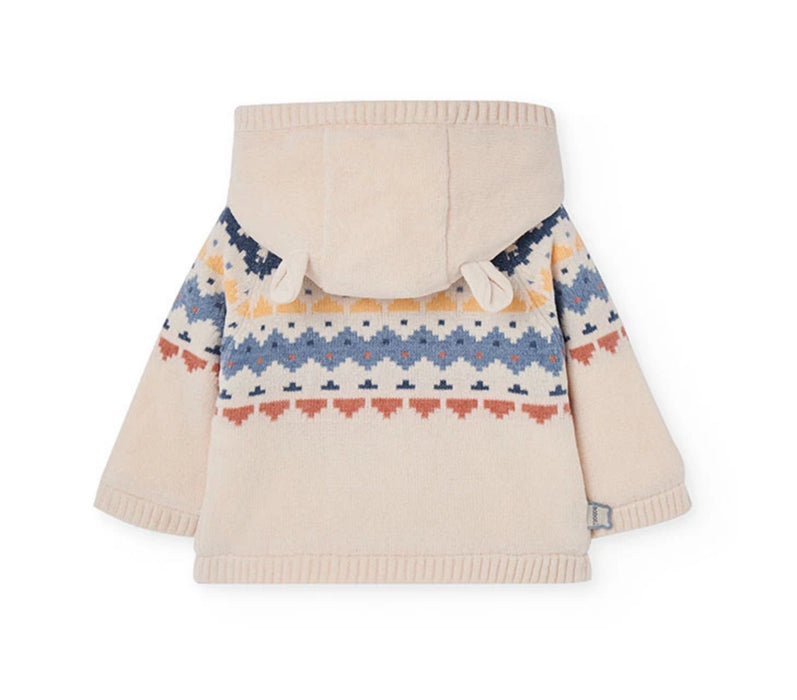 Fair Isle Hooded Cardigan