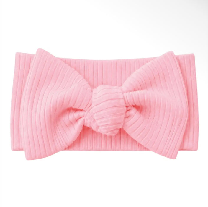 Pink Ribbed Frill 2-Way Zip Footie with Headband