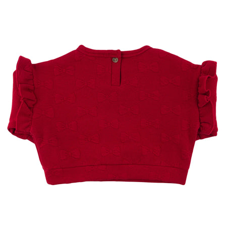 Red on Red Bow Sweater image 1