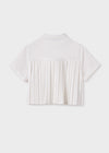 Pleated Perfection Cropped Button-Up image 1
