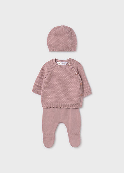 Pink Knit 2pc Set w/ Hat image 0