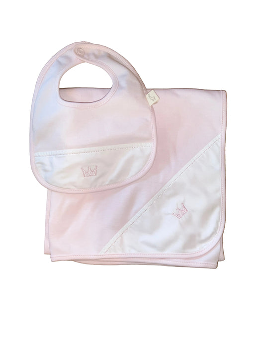 Crown Muslin Blanket & Bib Set