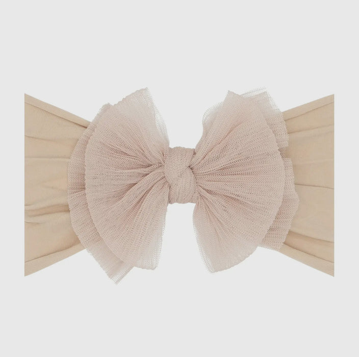 Baby Bling Tulle FAB soft nylon headband with tulle bow