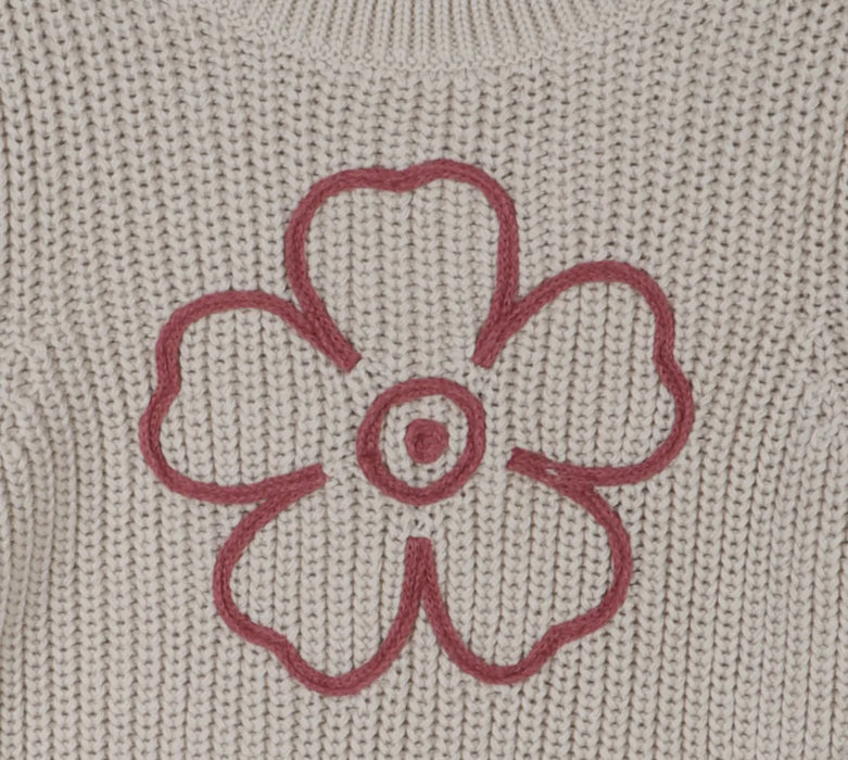 Embroidered Flower Sweater image 1