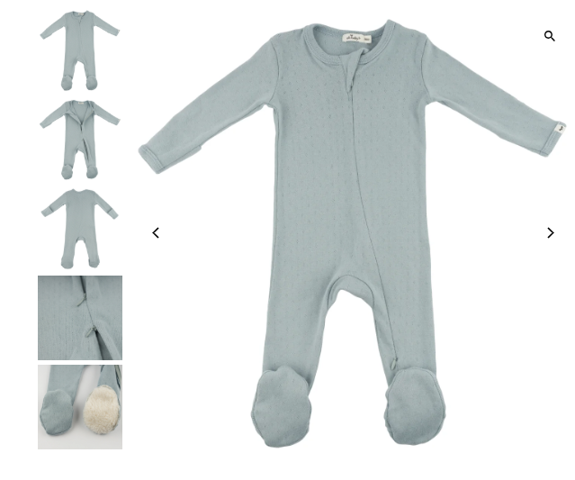Pointelle Footie - Twinkle - Sky Blue 3 Mos