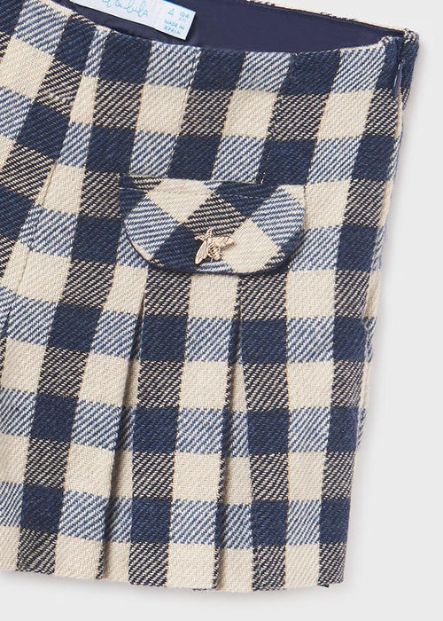 Navy Top & Plaid Short Set image 0