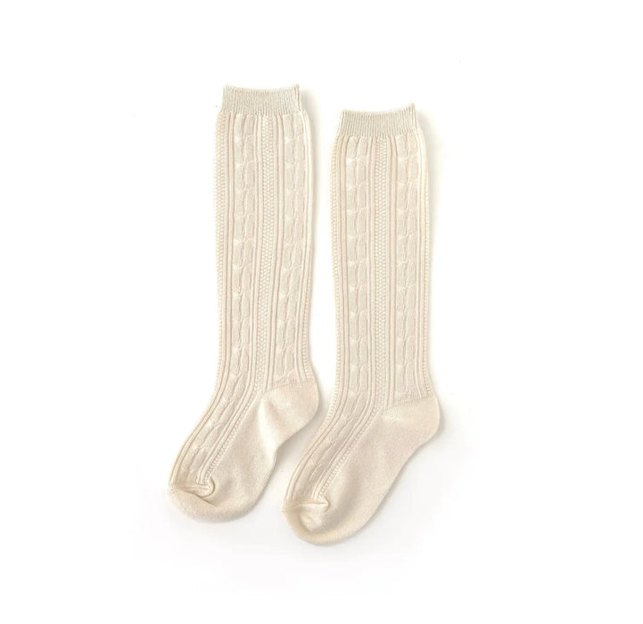 Cable Knit Knee High Socks 0-6mos. image 8