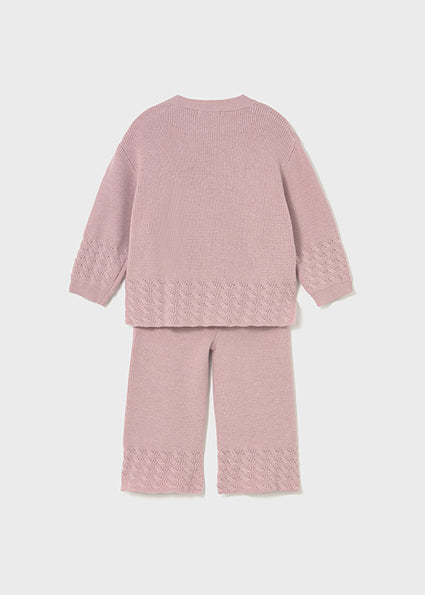 Textured Knit Blush 2-Piece Set