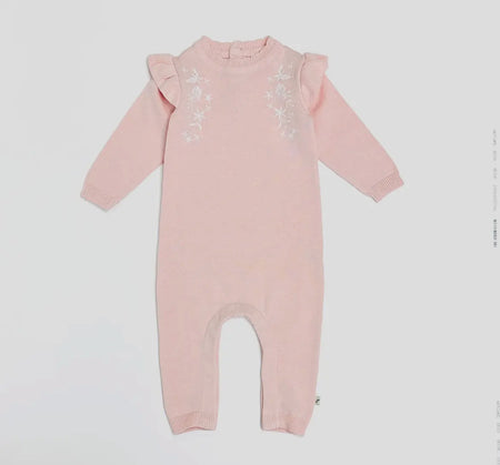 Embroidered Ruffle Knit Jumpsuit image 0
