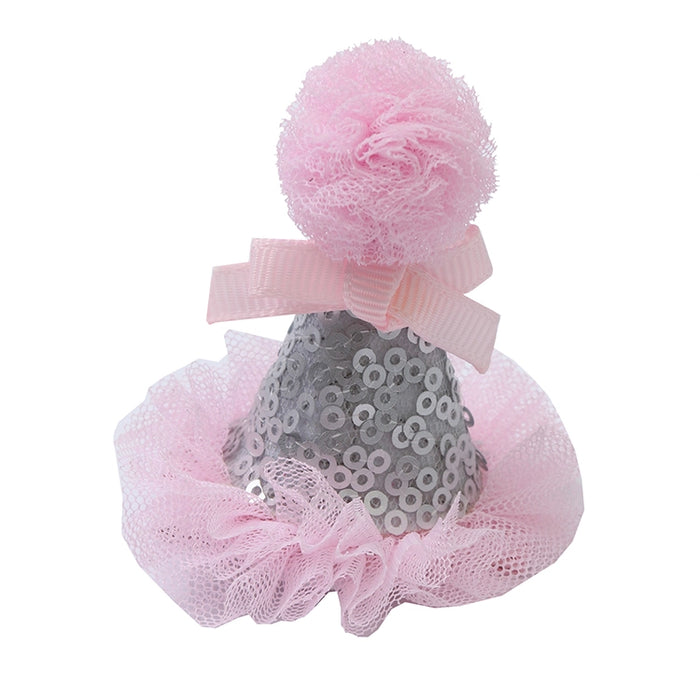 Pom Pom Sequin Hat Clip image 0