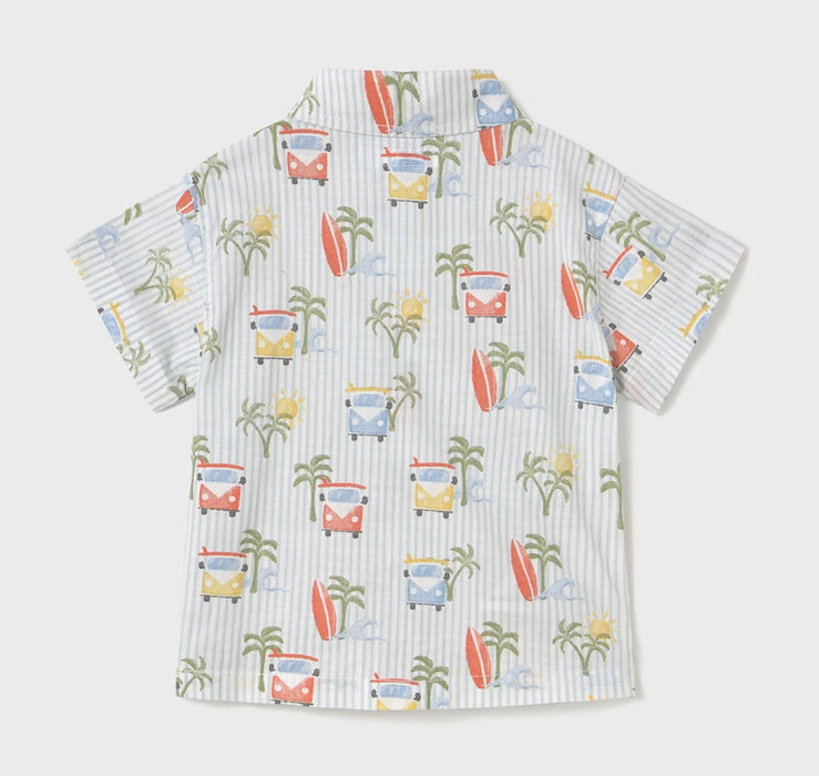 Beach Van Button-Up & Shorts Set