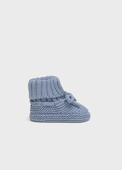 Sky Knit Baby Booties