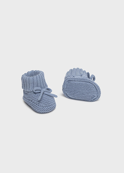 Sky Knit Baby Booties