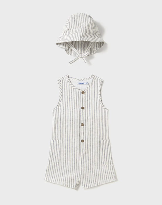 Stripe Sunsuit w/ Hat