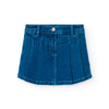 Golden Bloom Top & Pleated Denim Skirt Set image 4