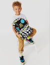MINI No Bad Vibes Patched Checkered Backpack image 3
