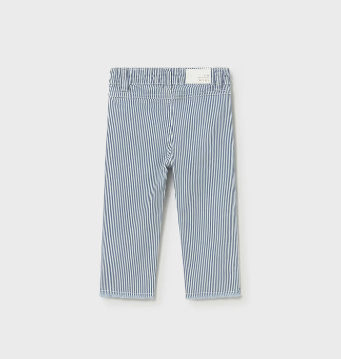 Mayoral Toddler Girl Blue Stripe Long Trousers