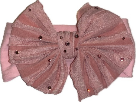 Rhinestone Ruffle Bow Headband image 3