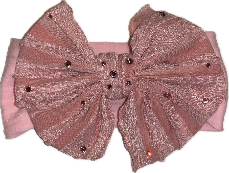 Rhinestone Ruffle Bow Headband image 3