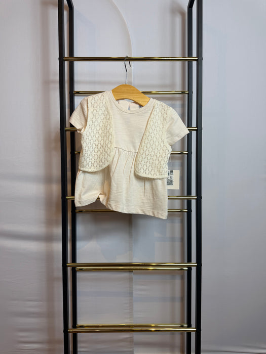 Girls’ Lace Overlay Two-Piece Set