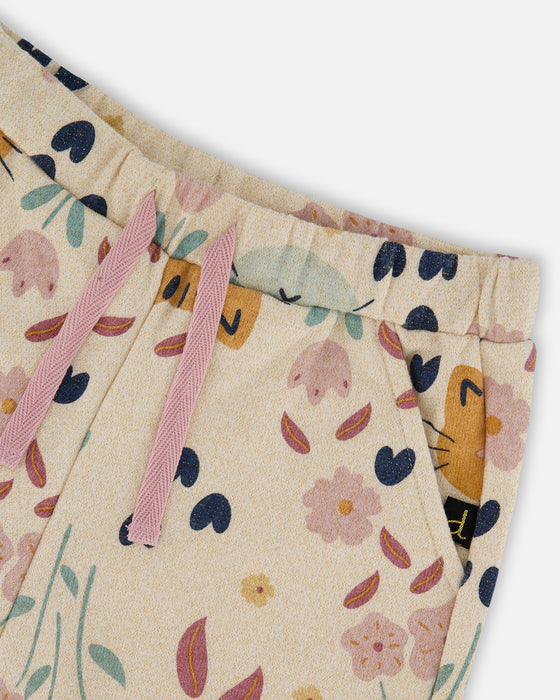 Cozy Kitty Print Sweatshirt & Jogger Set