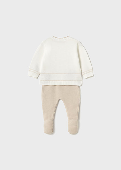 Tan & Cream Knit 2pc image 2
