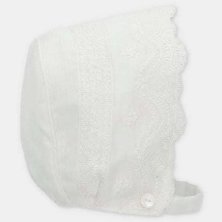 Ivory Lace Bonnet image 0