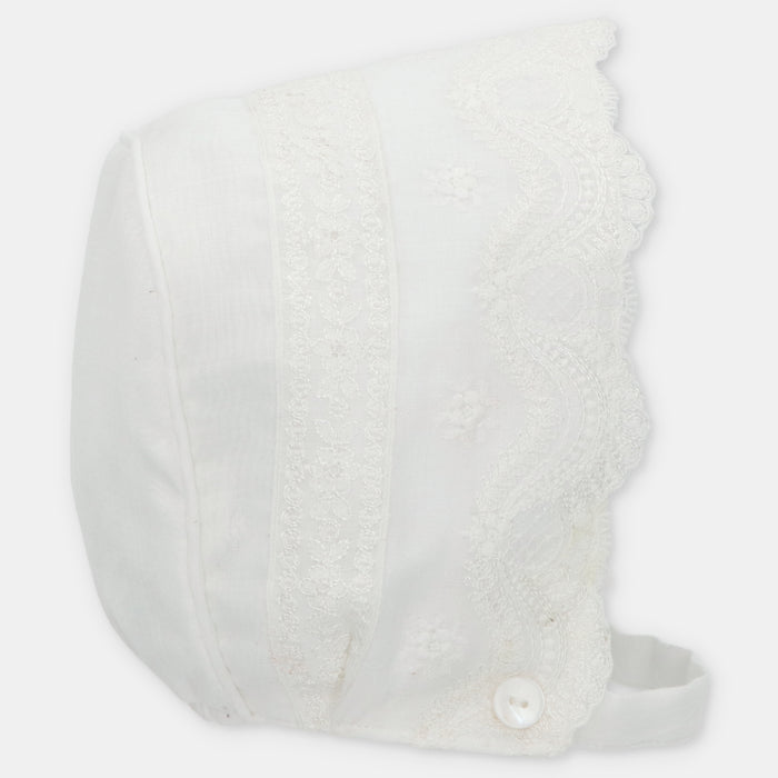 Ivory Lace Bonnet image 0