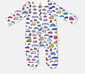 Vehicles Footie w/ Hat & Bib
