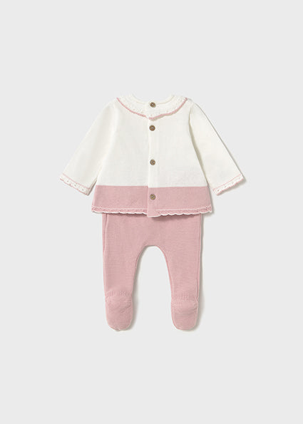 White & Pink 2pc Knit image 1