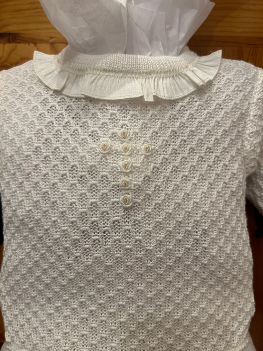Girl Waffle Cross Knit 2-piece with Hat image 1
