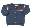 Navy Bubble w/ Collar Onesie & Cardigan image 5