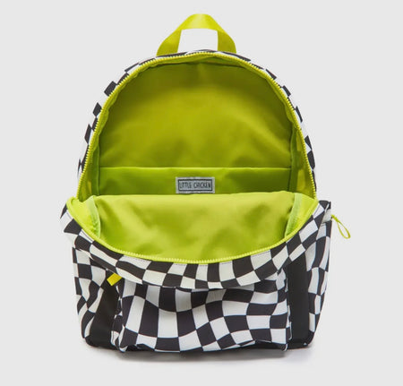 No Bad Vibes Patched Checkered Backpack image 1