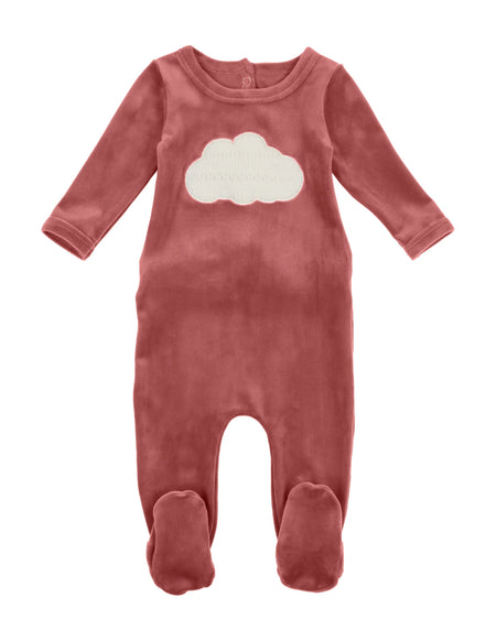 Mauve Cloud Velour Footie image 0