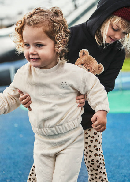 The Bubble Bear Beige Sweatsuit Set
