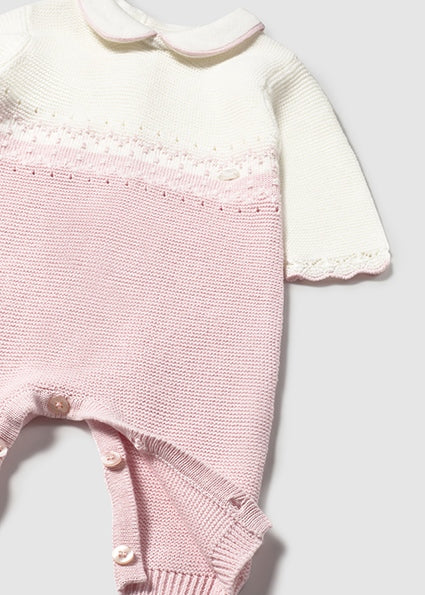 Knit Blush & Ivory Romper