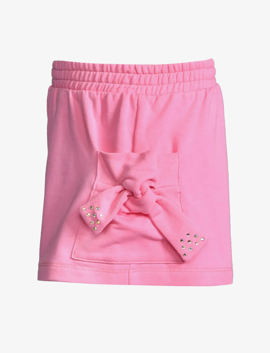 Baby Sara Pink Bow Rhinestone Short Set