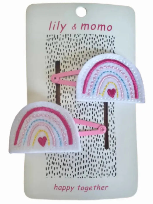 Pastel Rainbow Hair Clips image 0