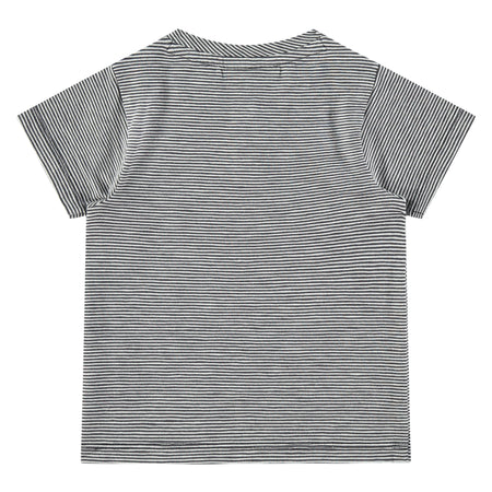 Grey Stripe w/ Khaki Shorts image 1