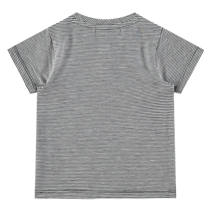 Grey Stripe w/ Khaki Shorts image 1