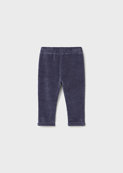 Blueberry Sand Plaid Shirt & Navy Corduroy Pant Set