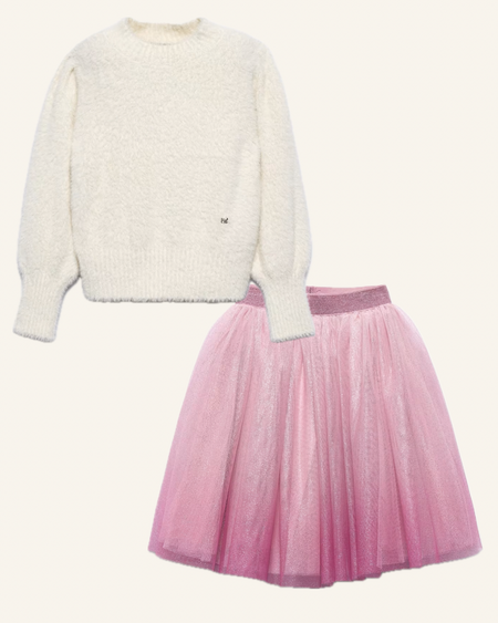 Ombre Glitter Skirt & Sweater Set image 0