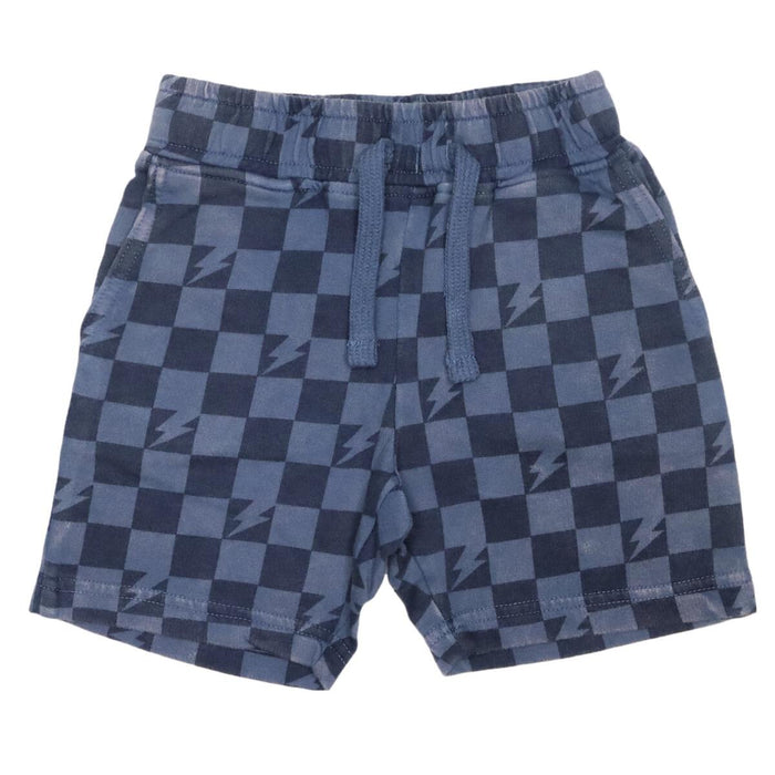 Blue Check Lightning Bolt 2pc Set image 1